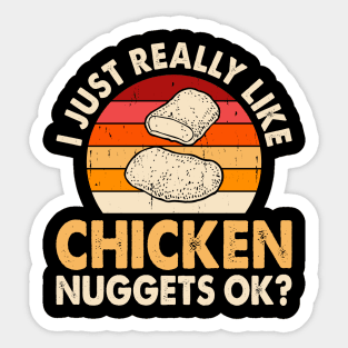 Powered By Chicken Nuggets T Shirt For Women T-Shirt T-Shirt Sticker